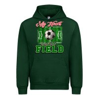 Forest Green My heart is on that court Soccer Urban Hoodie - HowdyJamesFarm