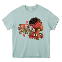 Just Blessed Afro Woman With Roses Heavy Core Tee | Teevron