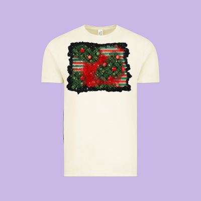 Christmas Ornament Background Vintage Tee Designed By Bundleandbundleshop