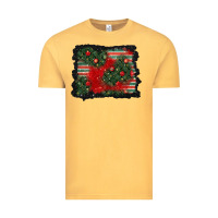 Vintage Mustard christmas ornament background Vintage Tee - BundleAndBundleShop