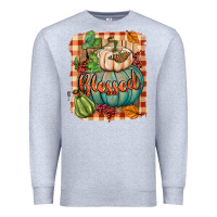 Heather Grey Blessed Premium Sweatshirt - BundleAndBundleShop