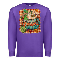 Purple Blessed Premium Sweatshirt - BundleAndBundleShop