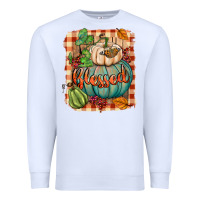White Blessed Premium Sweatshirt - BundleAndBundleShop