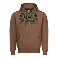 Chestnut i married my wife for her looks Zipper Hoodie - MaliasSmallBusiness