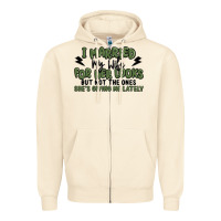 Sandshell i married my wife for her looks Zipper Hoodie - MaliasSmallBusiness