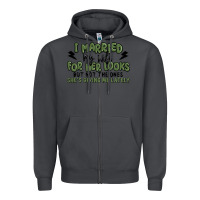 Smoke i married my wife for her looks Zipper Hoodie - MaliasSmallBusiness