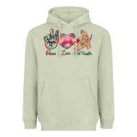 Matcha Peace Love Nail Hustler Heavyweight Hoodie - BundleAndBundleShop