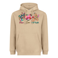 Mushroom Peace Love Nail Hustler Heavyweight Hoodie - BundleAndBundleShop