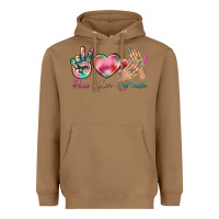 Toasted Coconut Peace Love Nail Hustler Heavyweight Hoodie - BundleAndBundleShop