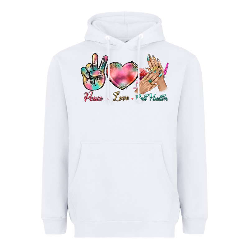 Peace Love Nail Hustler Heavyweight Hoodie by BundleAndBundleShop | Teevron