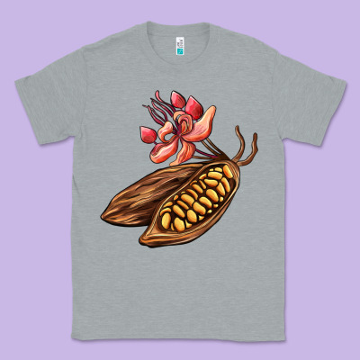 Cacao Beans And Flowers Classic Tee Designed By Adodesignshop