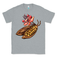 Heather Grey cacao beans and flowers Classic Tee - AdoDesignShop