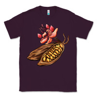 Plum cacao beans and flowers Classic Tee - AdoDesignShop
