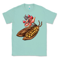 Seafoam cacao beans and flowers Classic Tee - AdoDesignShop