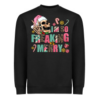 Black i m so freaking merry Heavyweight Sweatshirt - AdoDesignShop