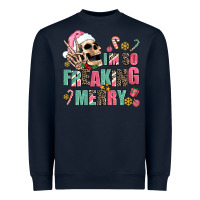 Navy i m so freaking merry Heavyweight Sweatshirt - AdoDesignShop