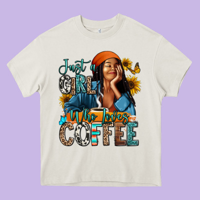 Heavy Core Tee Just a girl who loves coffee