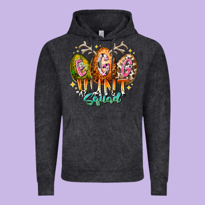 Egg Hunt Squad Vintage Hoodie Designed By Racoondesign