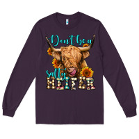 Plum don't be a salty heifer long haired cow Long Sleeve Tee - Jasminsmagicworld
