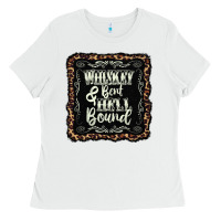 White whiskey bent hell bound black Ladies Tee - AdoDesignShop