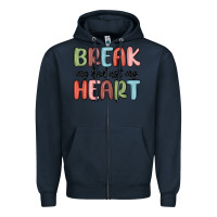 Navy break my bed not my heart Zipper Hoodie - MaliasSmallBusiness