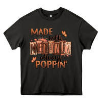 Asphalt Made with melanin always poppin' Heavy Core Tee - RanaPortraitStore