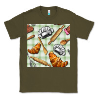 Army Green chef tools seamless pattern Classic Tee - BundleAndBundleShop