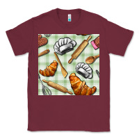 Burgundy chef tools seamless pattern Classic Tee - BundleAndBundleShop