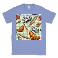 Colony Blue chef tools seamless pattern Classic Tee - BundleAndBundleShop