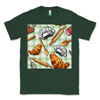 Sports Green chef tools seamless pattern Classic Tee - BundleAndBundleShop