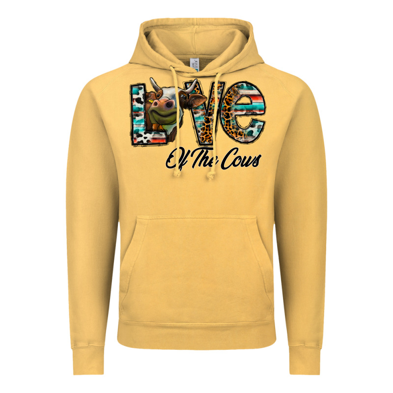 Lov Of Thecows Vintage Hoodie by CowhideDigitalArt | Teevron