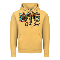 Vintage Mustard lov of thecows Vintage Hoodie - CowhideDigitalArt