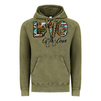 Vintage Olive lov of thecows Vintage Hoodie - CowhideDigitalArt