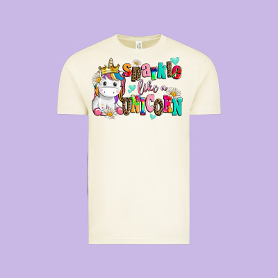Sparkle Like A Unicorn Vintage Tee Designed By Adodesignshop
