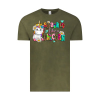 Vintage Olive sparkle like a unicorn Vintage Tee - AdoDesignShop