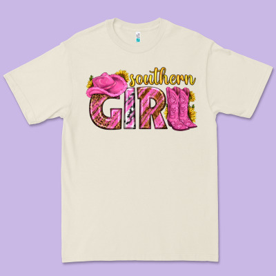 Southern Girl Western Premium Tee Designed By Texasbilliewilder