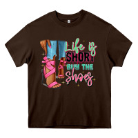 Chocolate Brown Afro heels Heavy Core Tee - RanaPortraitStore