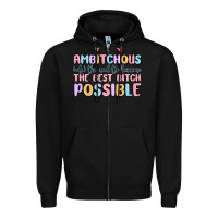 Black ambitchous (adj.) the need to become the best bitc Zipper Hoodie - MaliasSmallBusiness