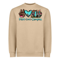Peace Love Camping Heavyweight Sweatshirt | Teevron