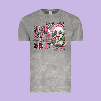 Dear Santa My Brother Did It Vintage Tee Designed By Adodesignshop