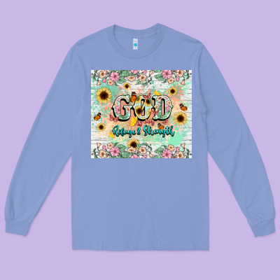 God Is My Refugee And Strength Long Sleeve Tee Designed By Nancycooperartshop