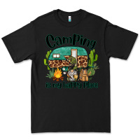 Black camping is my happy place caravan and gnome Premium Tee - BarkalooDesign