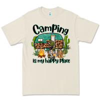 Bone camping is my happy place caravan and gnome Premium Tee - BarkalooDesign