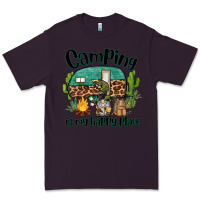 Plum camping is my happy place caravan and gnome Premium Tee - BarkalooDesign