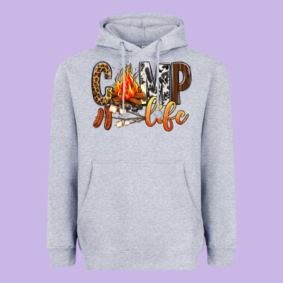 Camp Life Heavyweight Hoodie Designed By Bundleandbundleshop