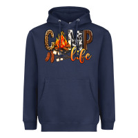 Navy Camp Life Heavyweight Hoodie - BundleAndBundleShop