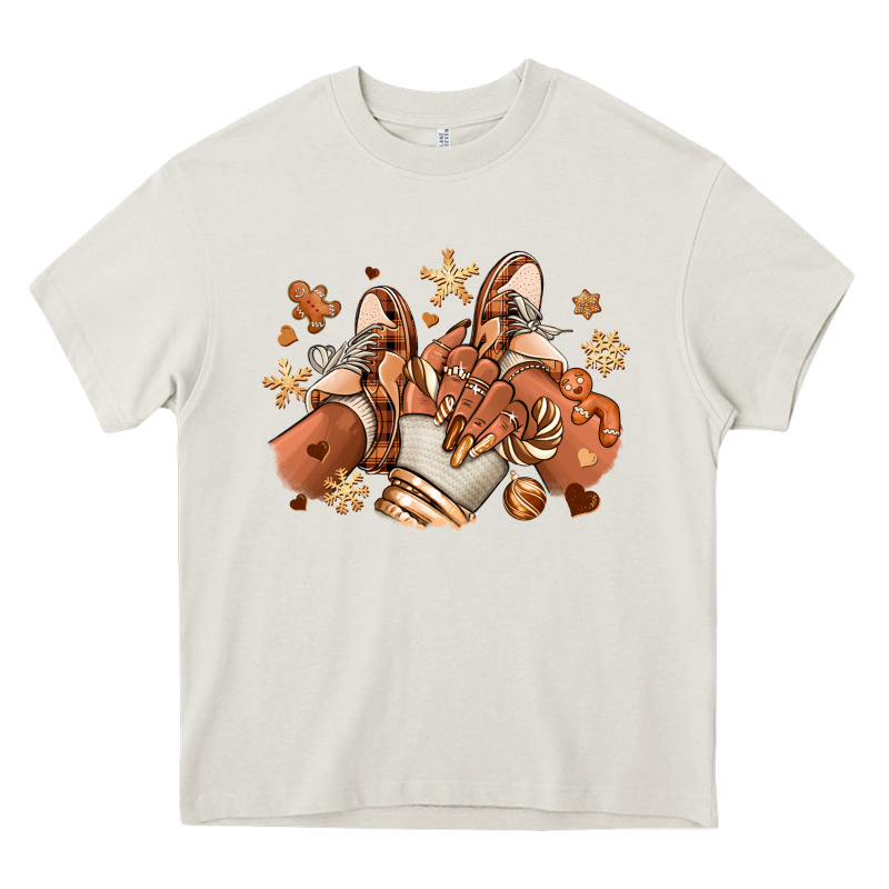 Melanin Christmas Black Girl Sneakers Heavy Core Tee by RanaPortraitStore | Teevron