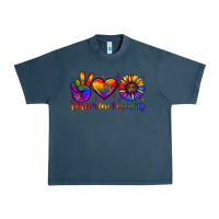 Midnight Navy peace love equality Urban Heavy Tee - JahusDesignShop