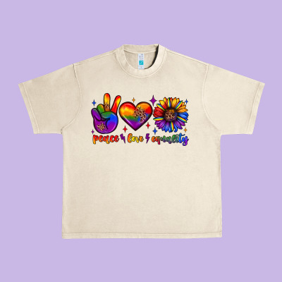 Peace Love Equality Urban Heavy Tee Designed By Jahusdesignshop