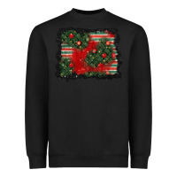 Black christmas ornament background Heavyweight Sweatshirt - BundleAndBundleShop